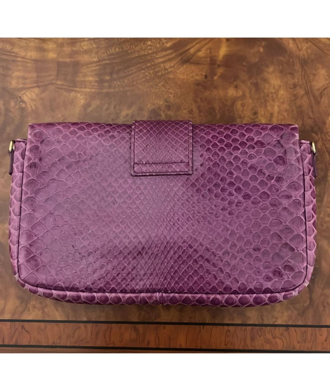 CHRISTIAN DIOR PRE-OWNED Фиолетовая сумка через плечо из экзотической кожи, фото 2