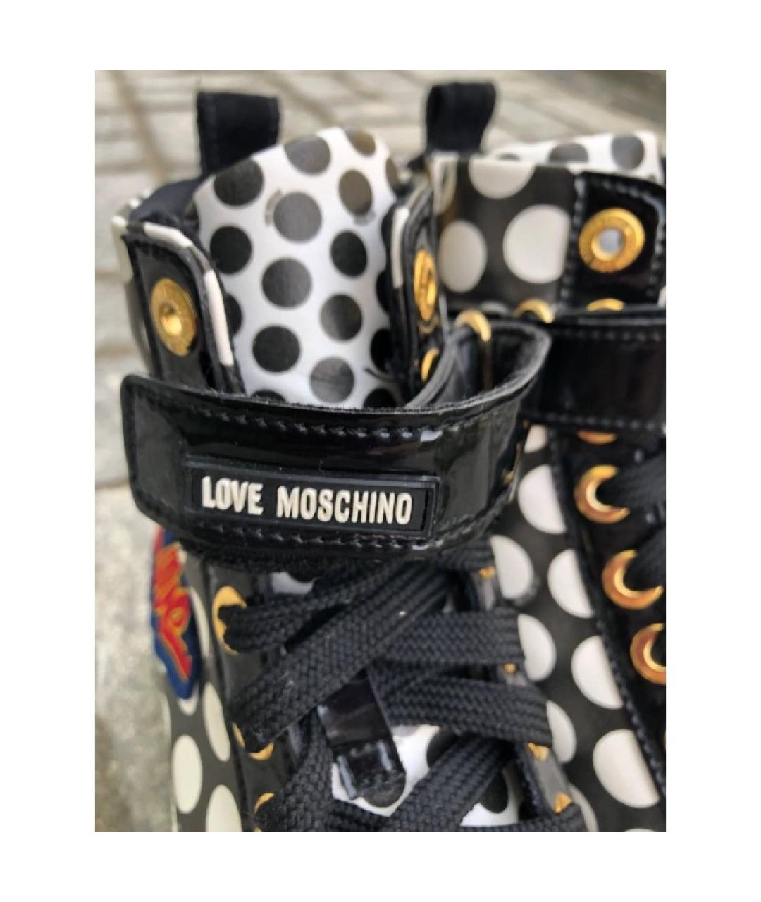 LOVE MOSCHINO Черные кеды, фото 3