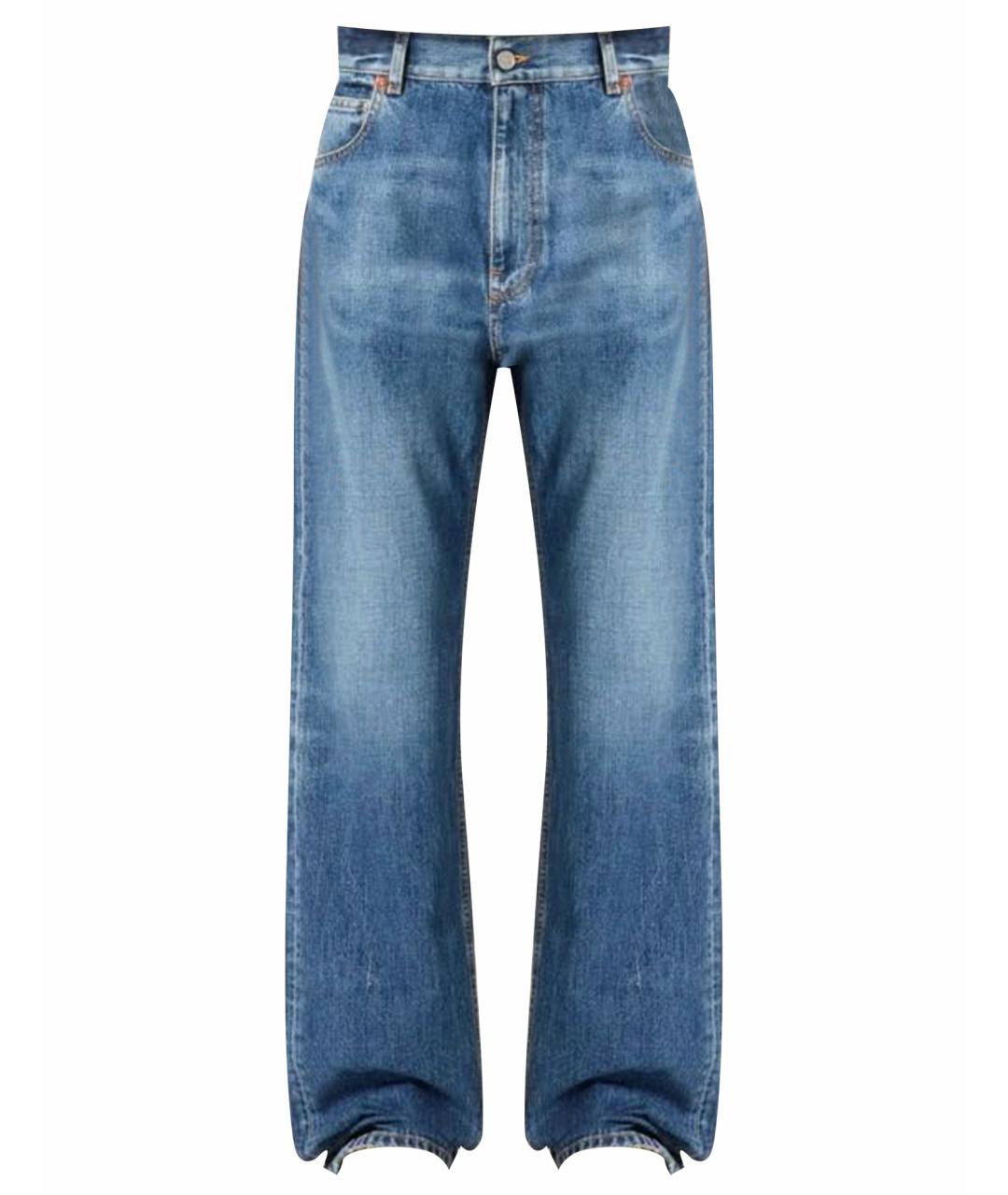 VALENTINO Синие хлопковые прямые джинсы, фото 1