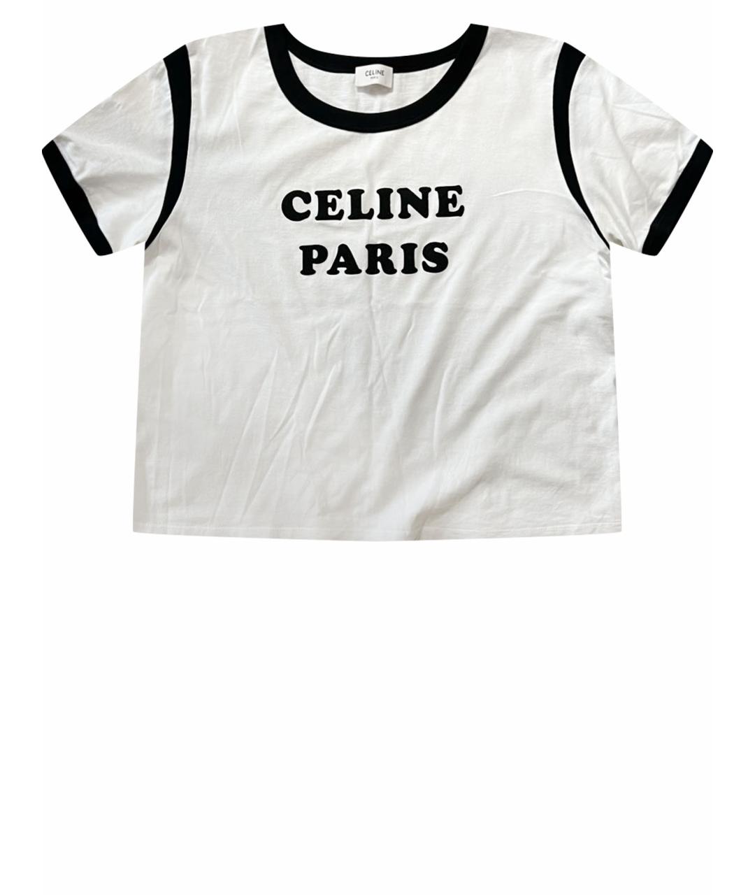 CELINE PRE-OWNED Белая хлопковая футболка, фото 1