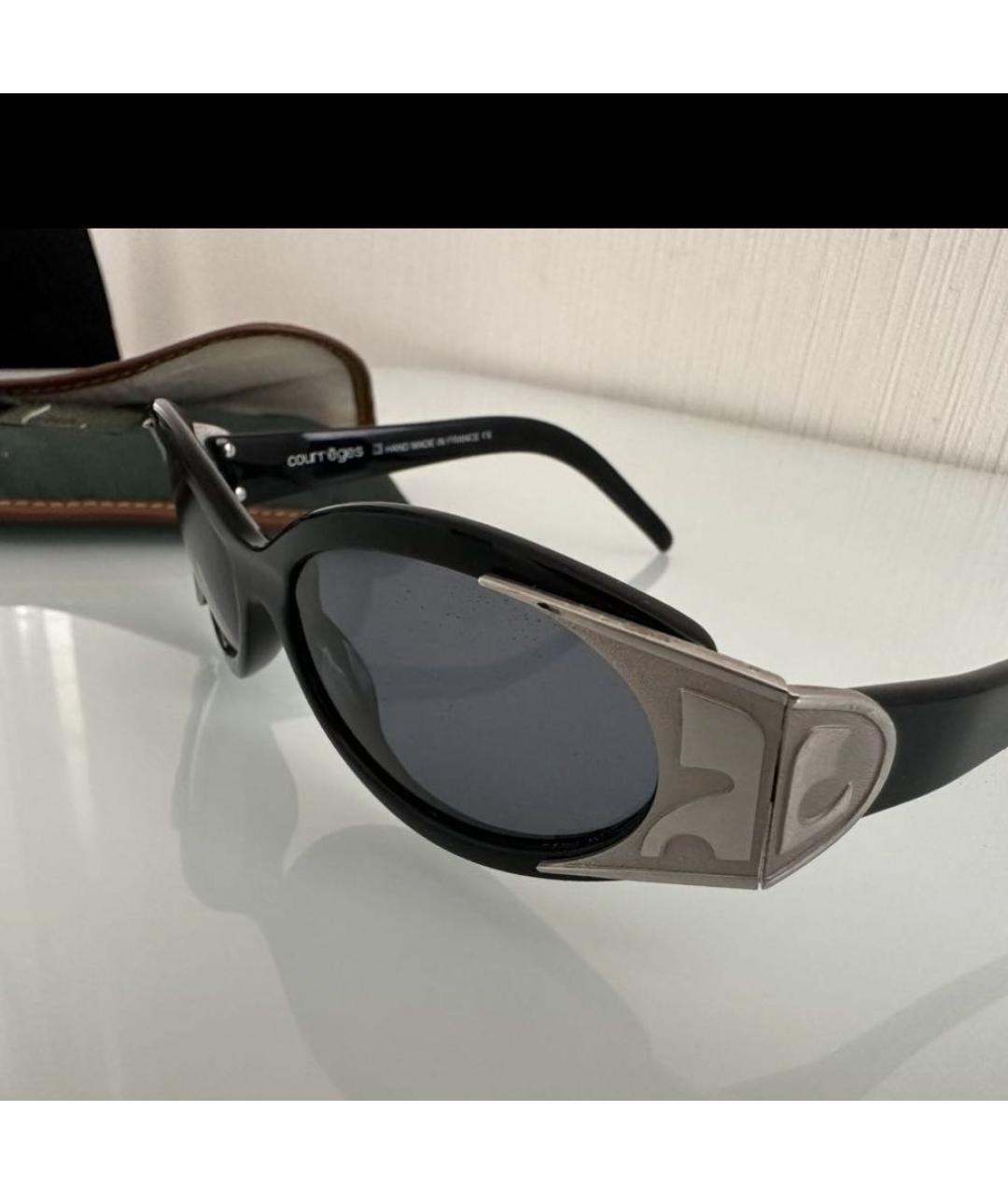 COURREGES Серебряные металлические солнцезащитные очки, фото 2