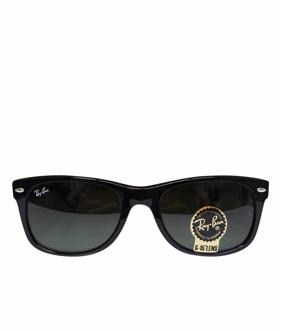 RAY BAN Черные пластиковые солнцезащитные очки, фото 1