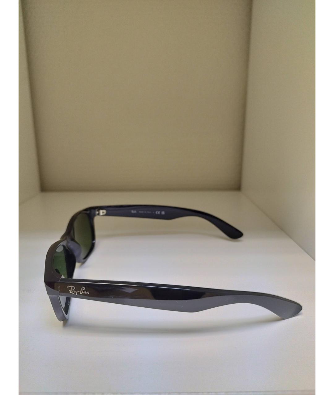 RAY BAN Черные пластиковые солнцезащитные очки, фото 9