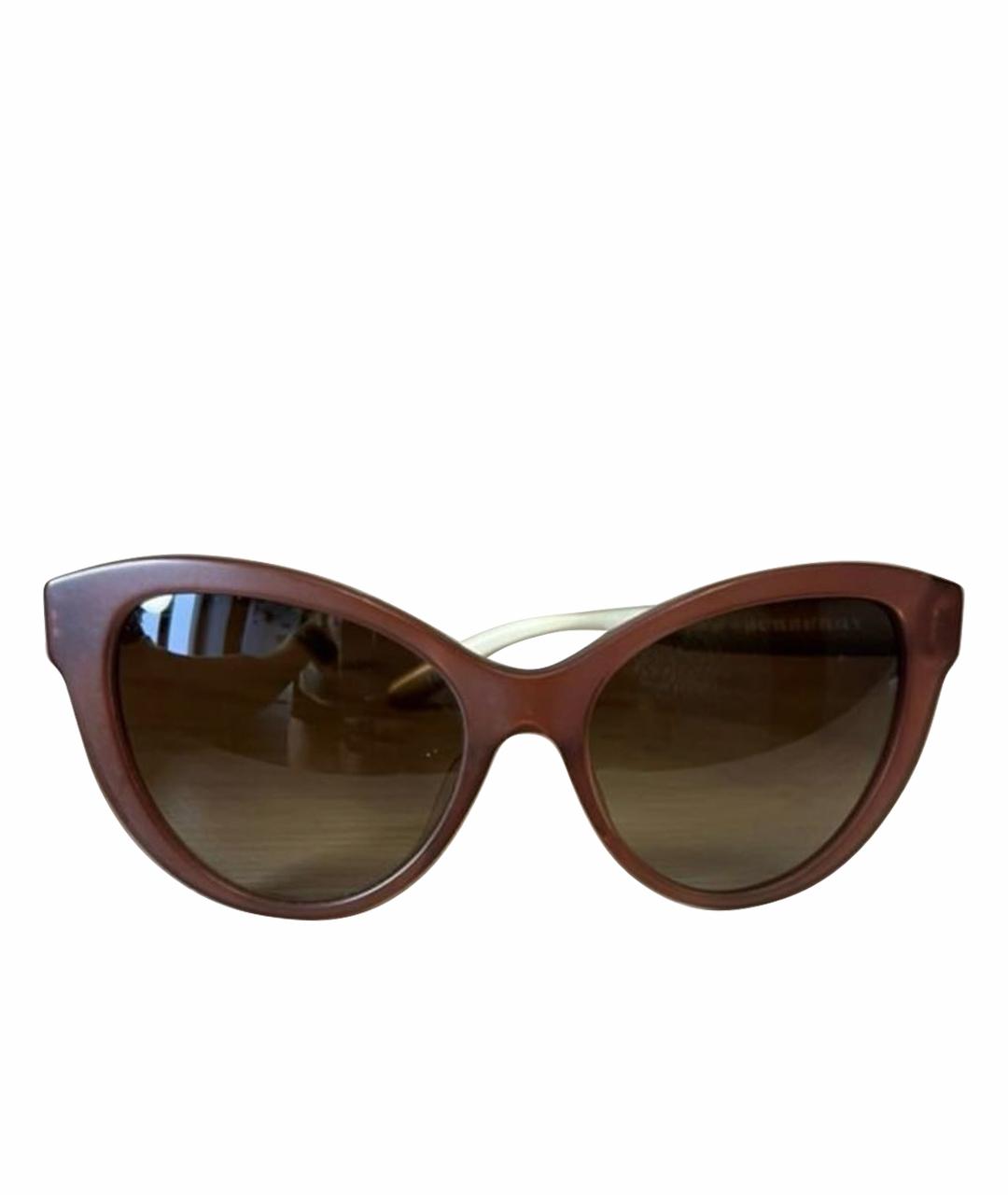 BURBERRY Бордовые пластиковые солнцезащитные очки, фото 1