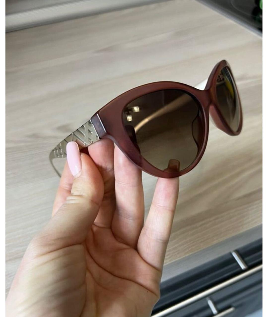 BURBERRY Бордовые пластиковые солнцезащитные очки, фото 4