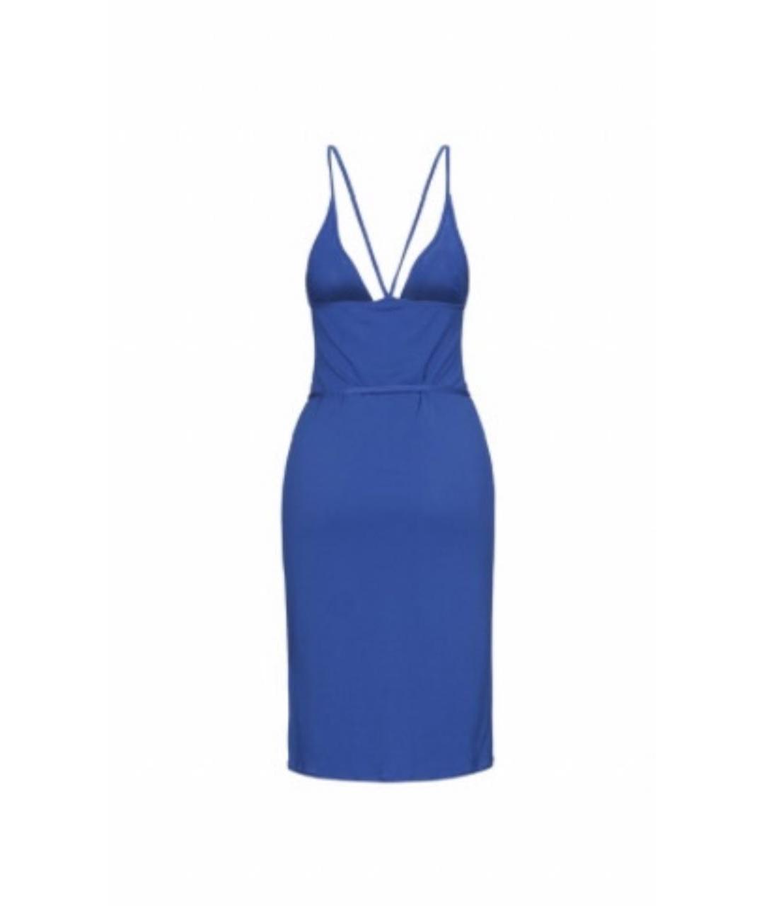 DSQUARED2 Синее вискозное коктейльное платье, фото 2
