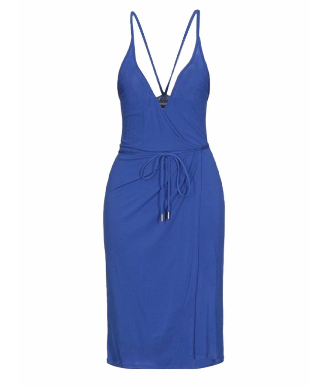 DSQUARED2 Синее вискозное коктейльное платье, фото 1