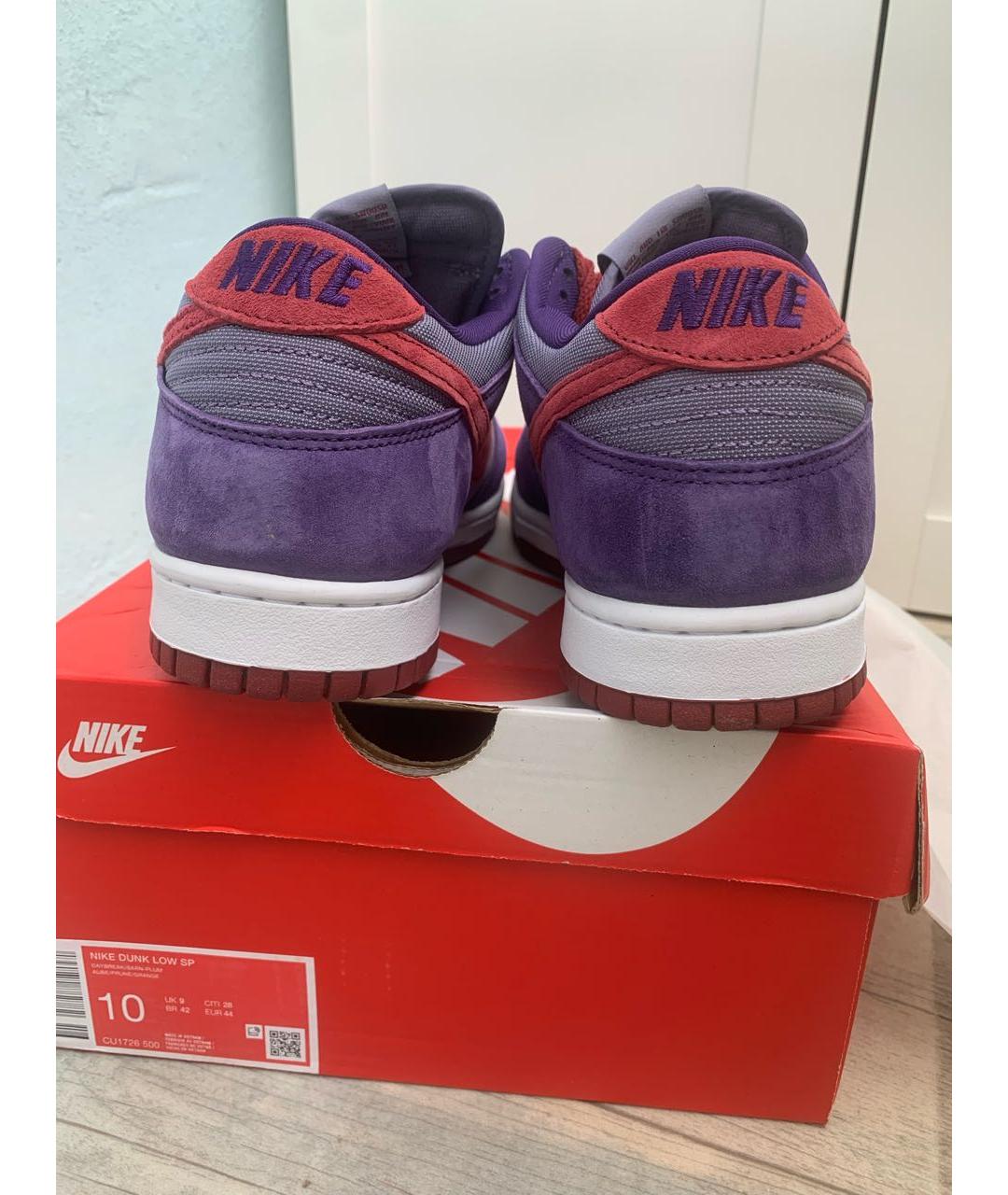 NIKE Фиолетовые замшевые низкие кроссовки / кеды, фото 4