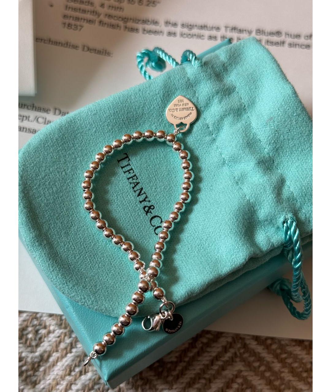 TIFFANY&CO Бирюзовый серебряный браслет, фото 5