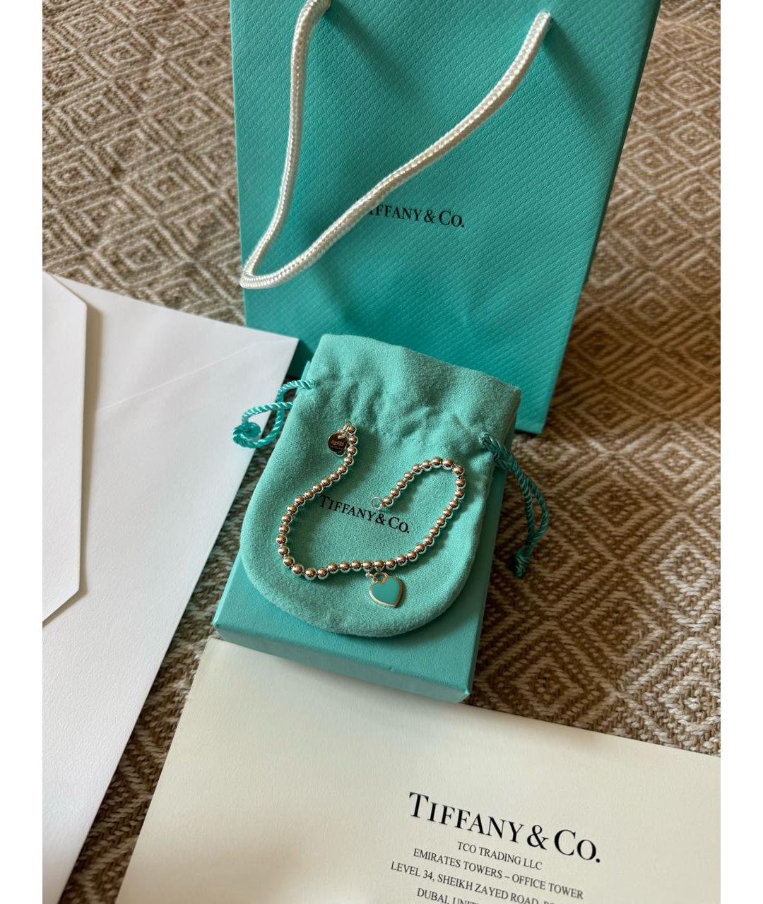 TIFFANY&CO Бирюзовый серебряный браслет, фото 3