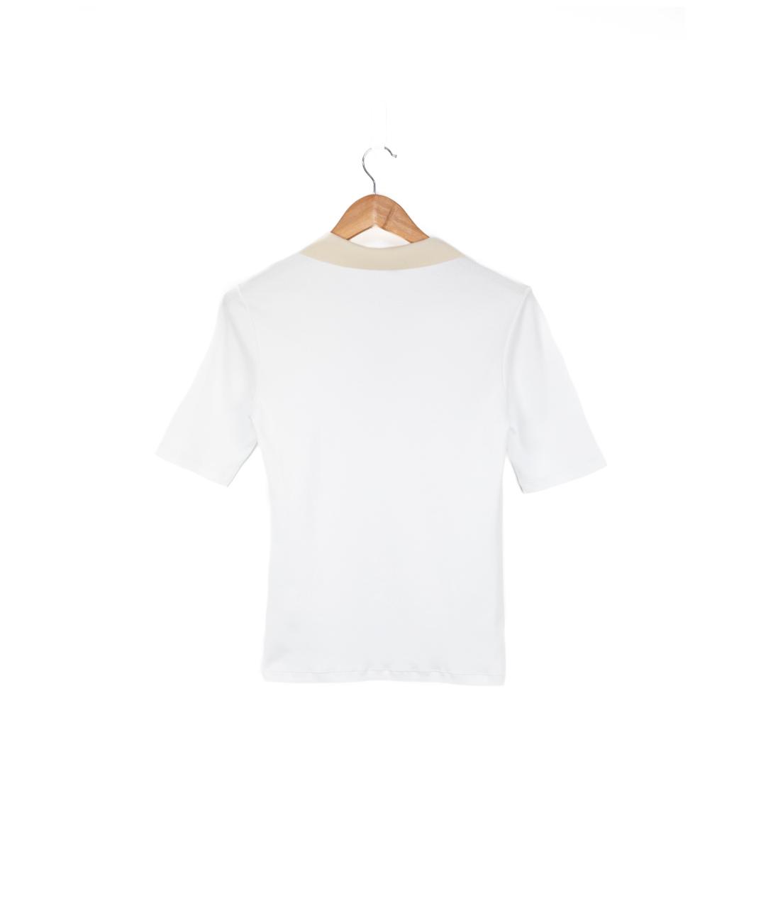 PESERICO Белая хлопковая футболка, фото 2