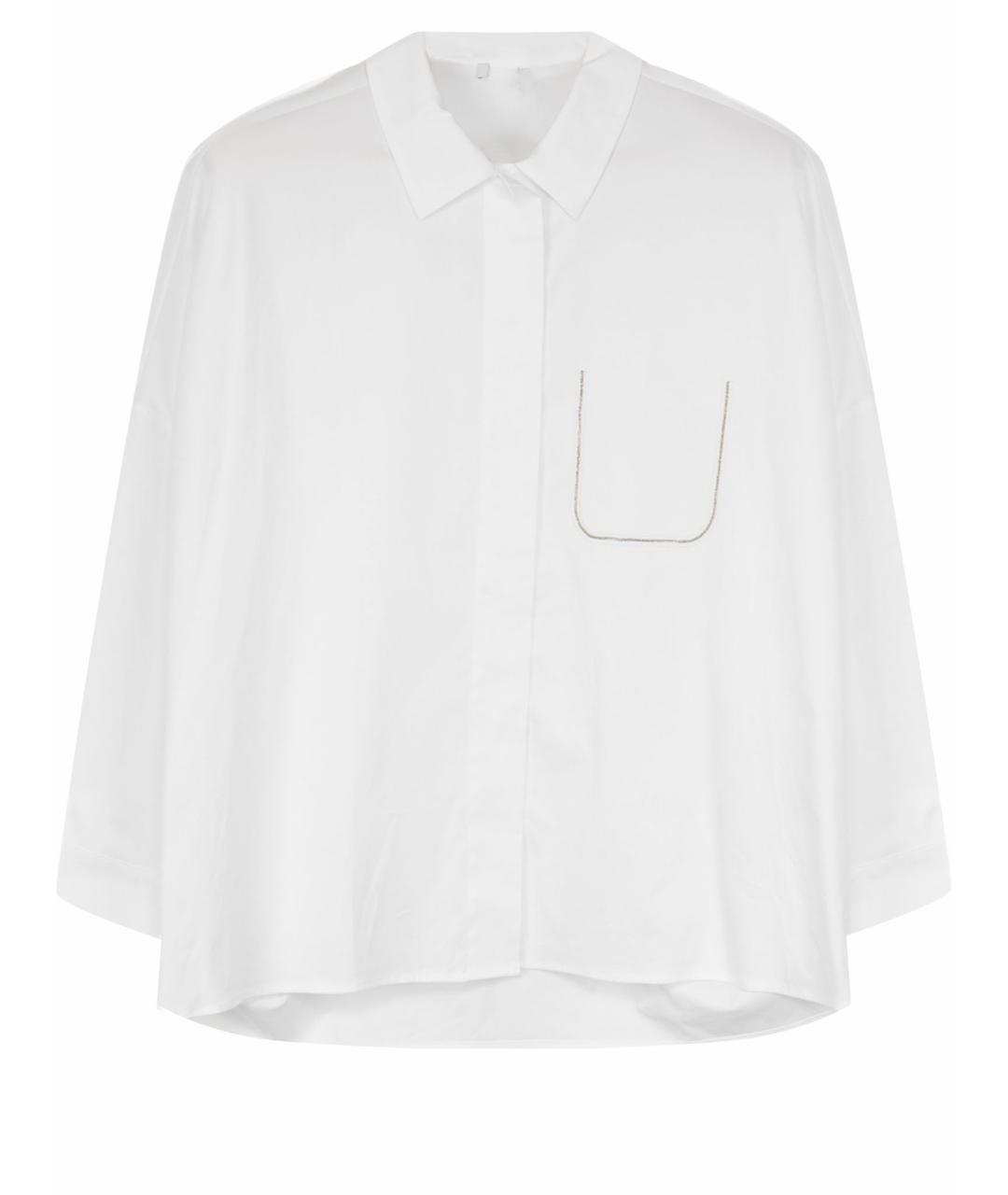 PESERICO Белая хлопковая рубашка, фото 1