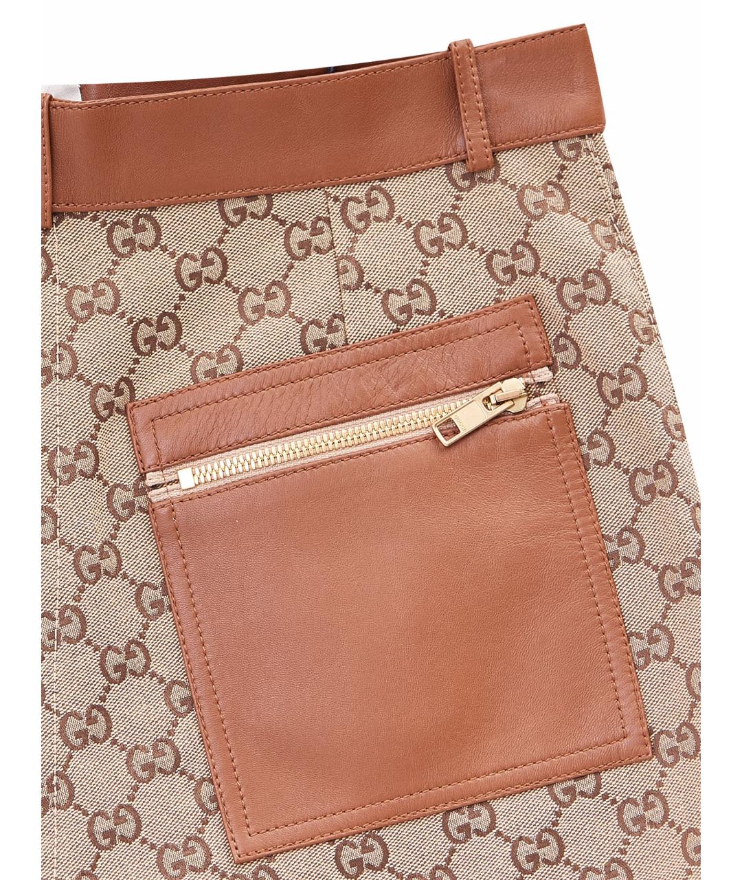 GUCCI Бежевые хлопковые шорты, фото 4