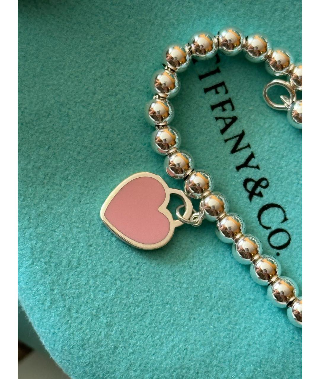 TIFFANY&CO Розовый серебряный браслет, фото 4