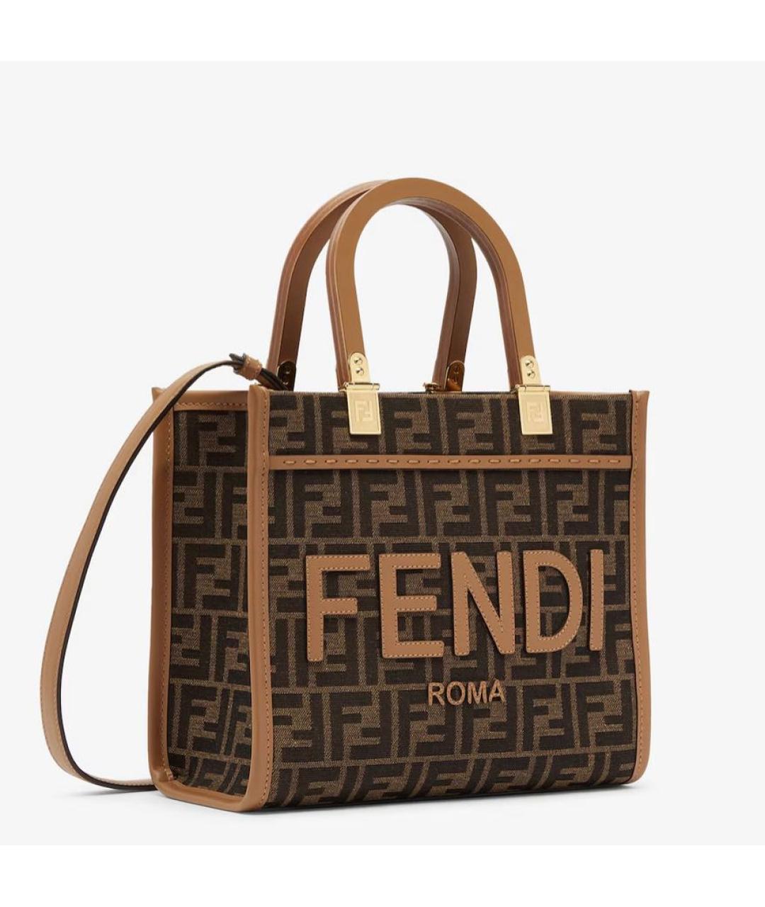 FENDI Коричневая сумка тоут, фото 2