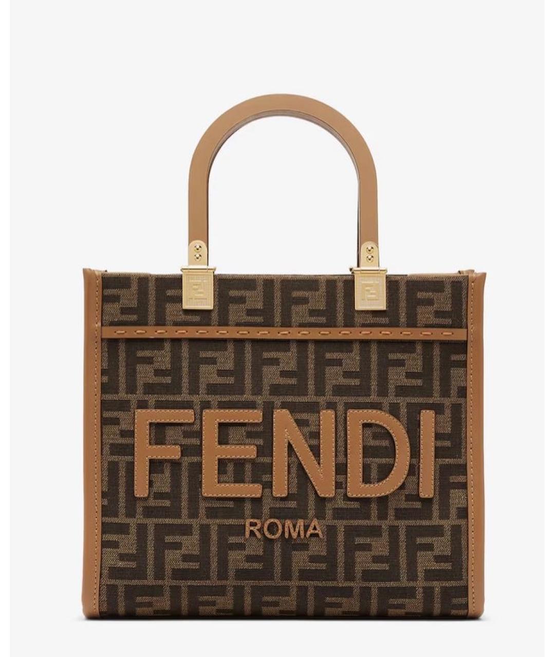 FENDI Коричневая сумка тоут, фото 9