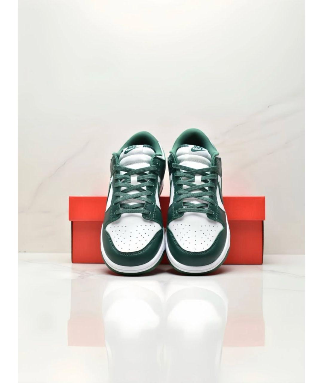 NIKE Зеленые кожаные кроссовки, фото 3