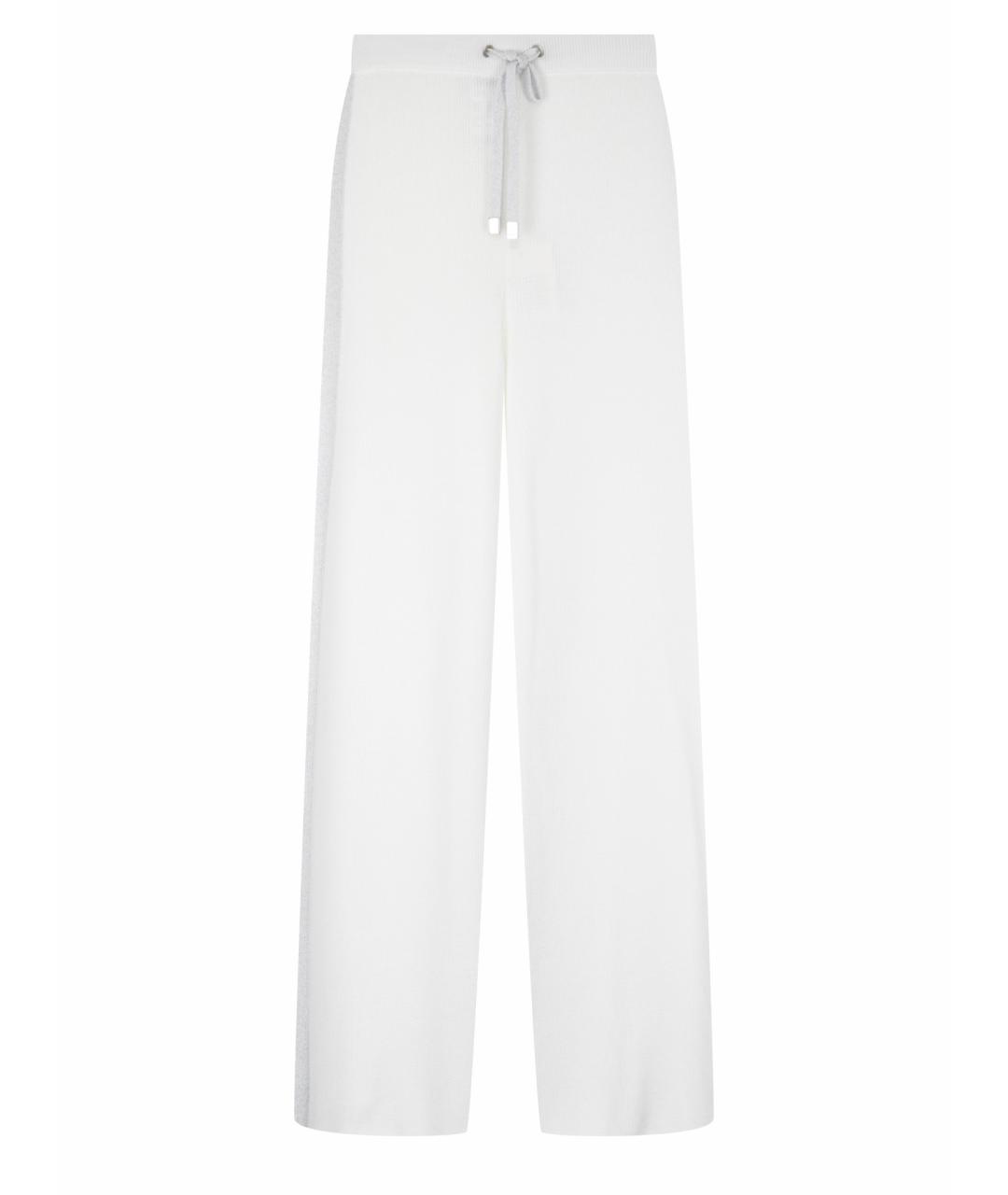 PESERICO Белые хлопковые брюки широкие, фото 1