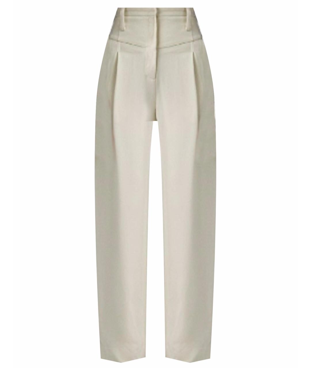 IRO Белые вискозные брюки широкие, фото 1