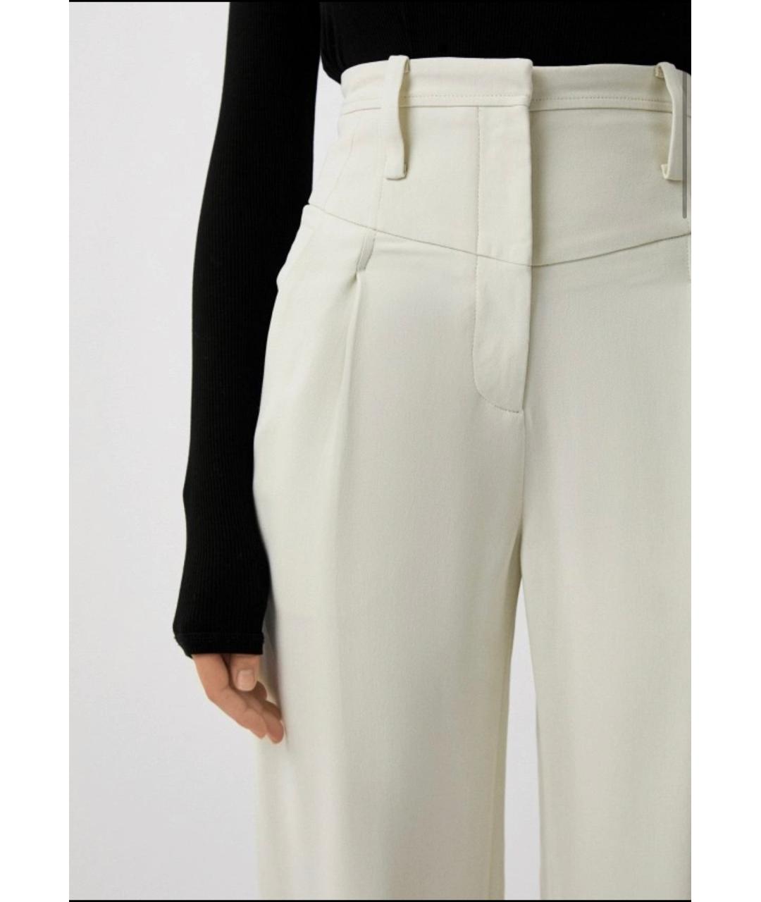 IRO Белые вискозные брюки широкие, фото 4