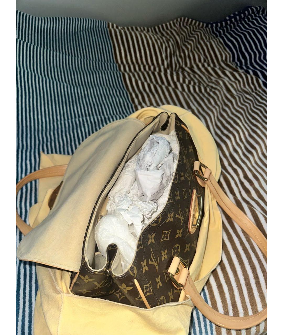 LOUIS VUITTON PRE-OWNED Коричневая кожаная сумка через плечо, фото 4