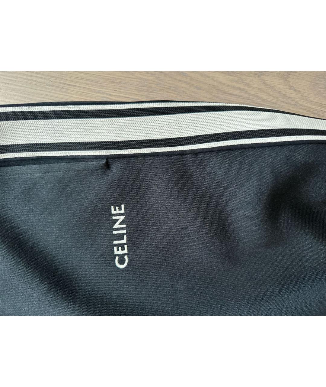 CELINE PRE-OWNED Черные полиэстеровые повседневные брюки, фото 2