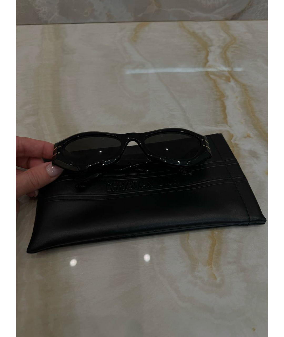 CHRISTIAN DIOR PRE-OWNED Черные пластиковые солнцезащитные очки, фото 8