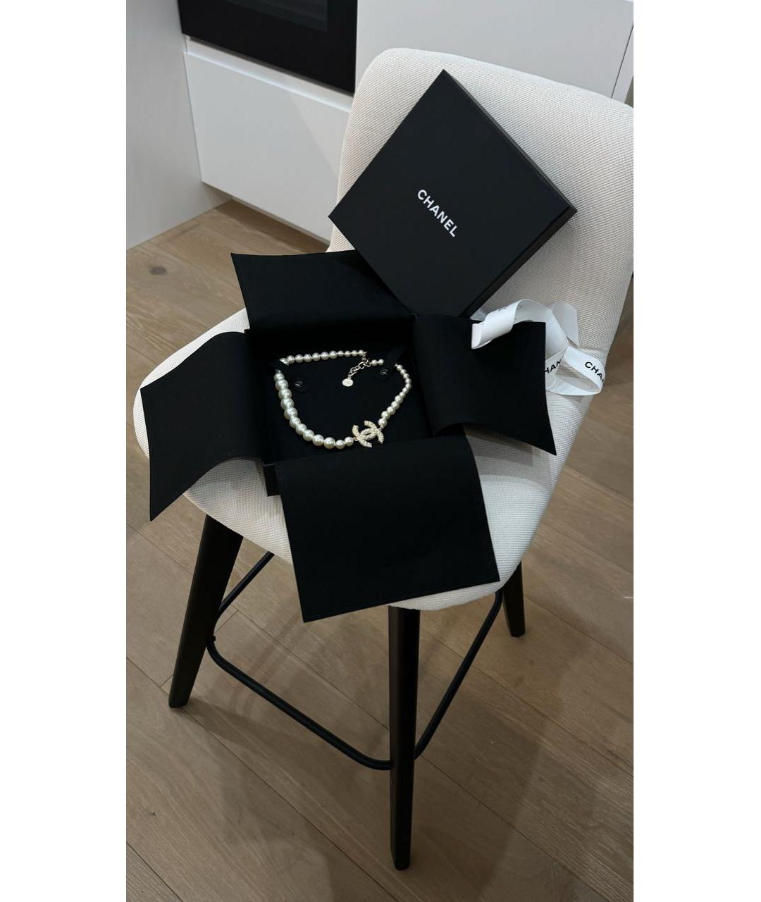 CHANEL Бежевый чокер, фото 3