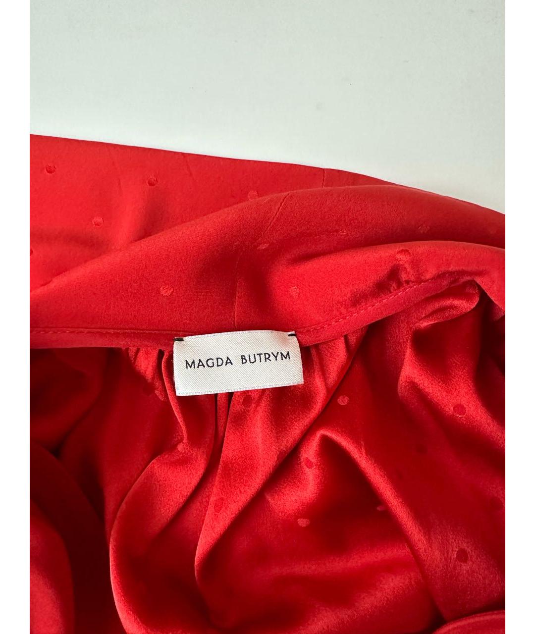 MAGDA BUTRYM Красная шелковая блузы, фото 6