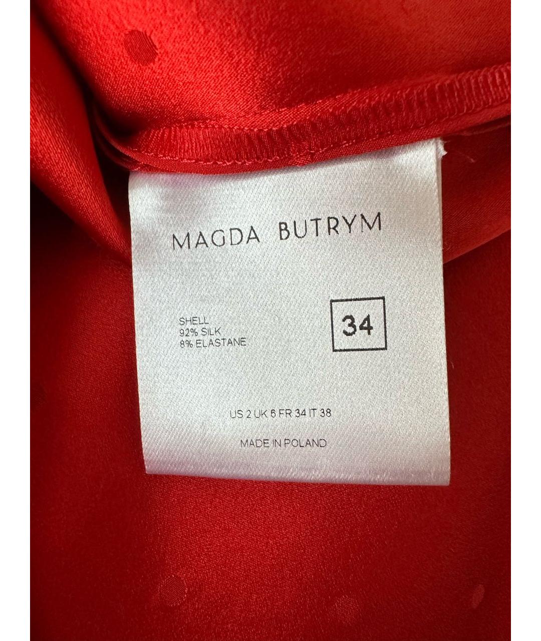 MAGDA BUTRYM Красная шелковая блузы, фото 7