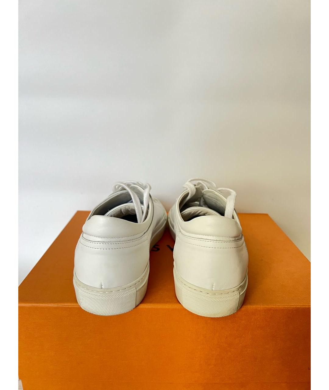 ICEBERG Белые кожаные низкие кроссовки / кеды, фото 4