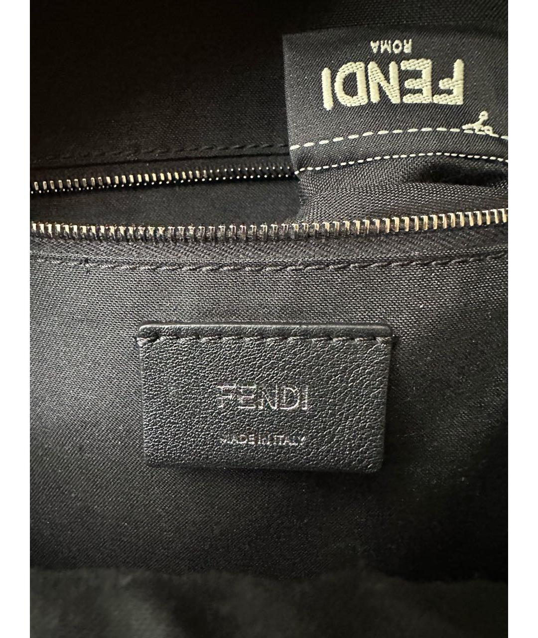 FENDI Черный кожаный рюкзак, фото 7