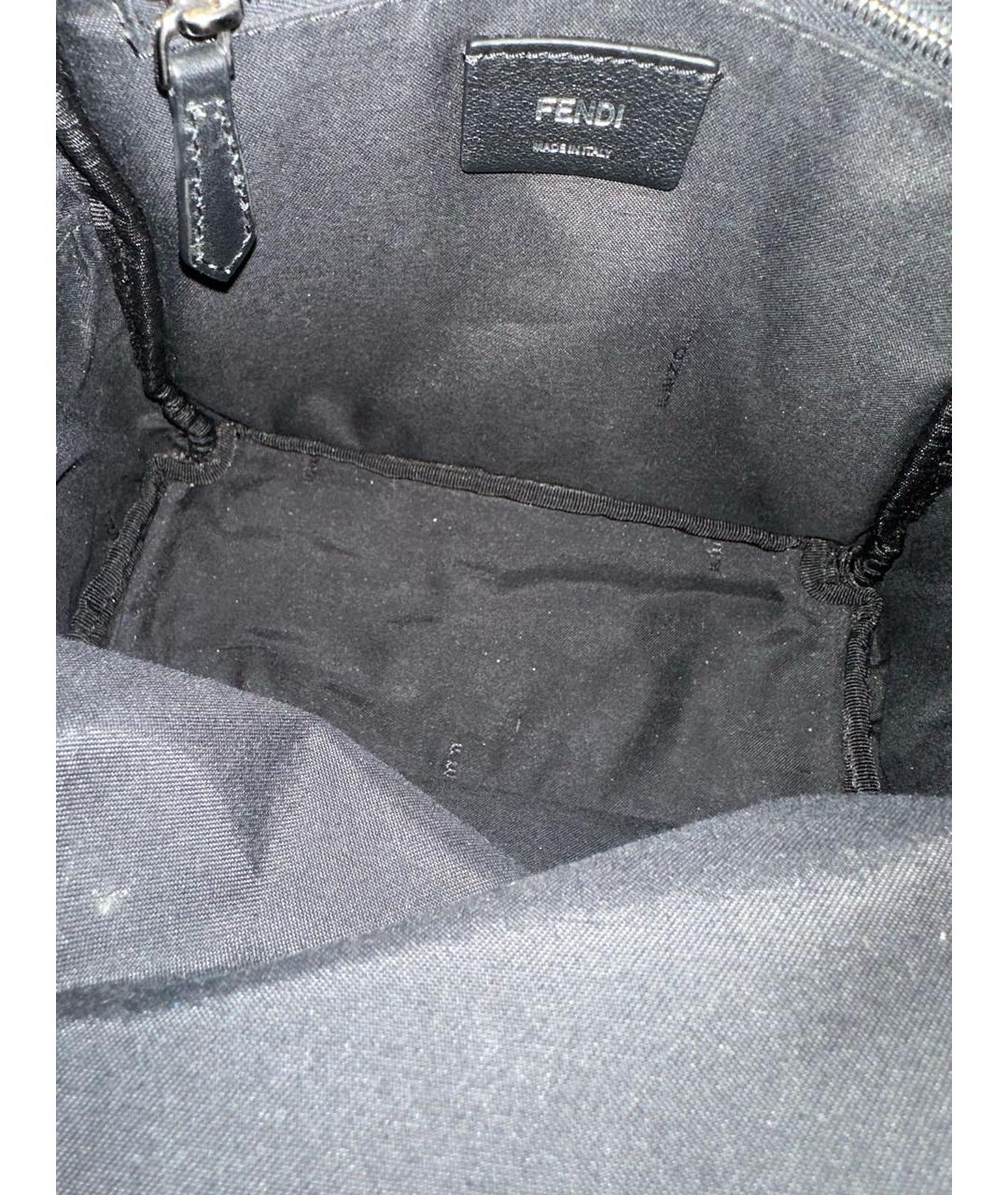 FENDI Черный кожаный рюкзак, фото 5