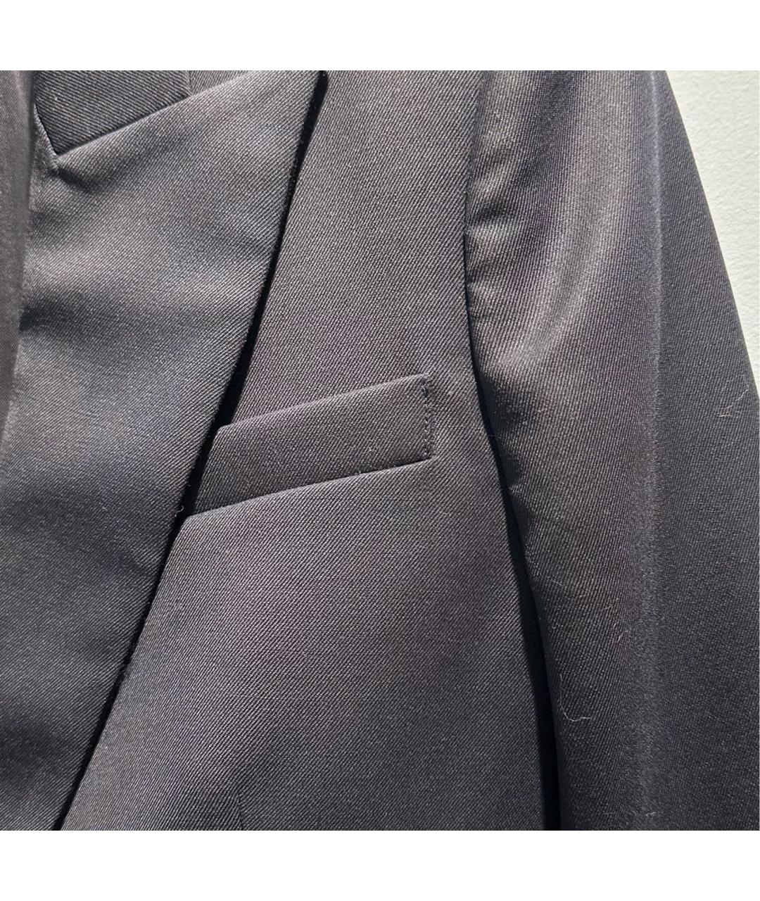 NILI LOTAN Темно-синий шерстяной жакет/пиджак, фото 4