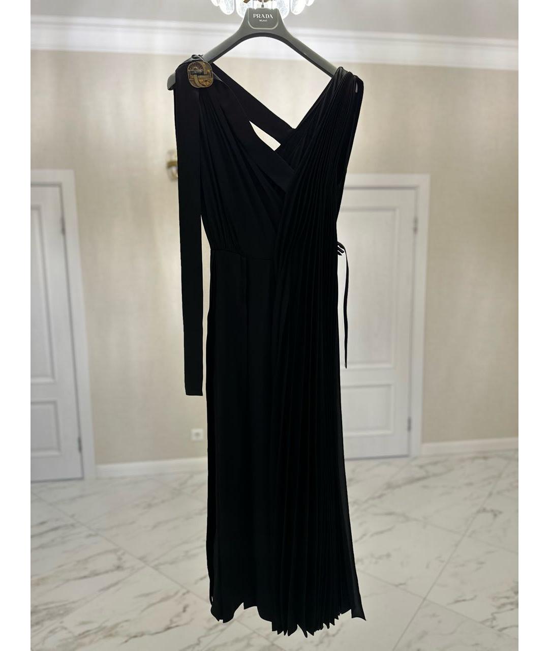 PRADA Черное вискозное вечернее платье, фото 9