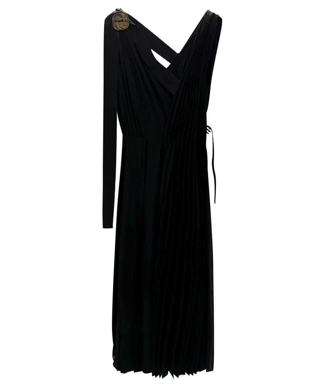 PRADA Черное вискозное вечернее платье, фото 1