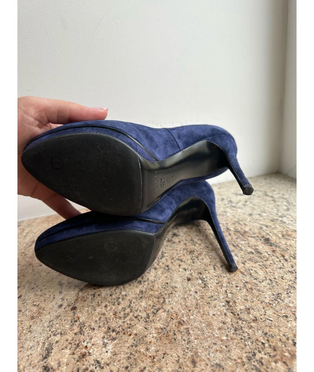 CASADEI Темно-синие замшевые туфли, фото 5