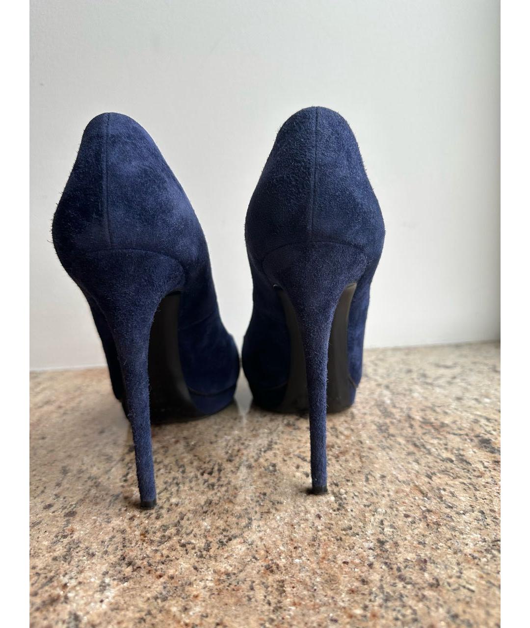 CASADEI Темно-синие замшевые туфли, фото 4