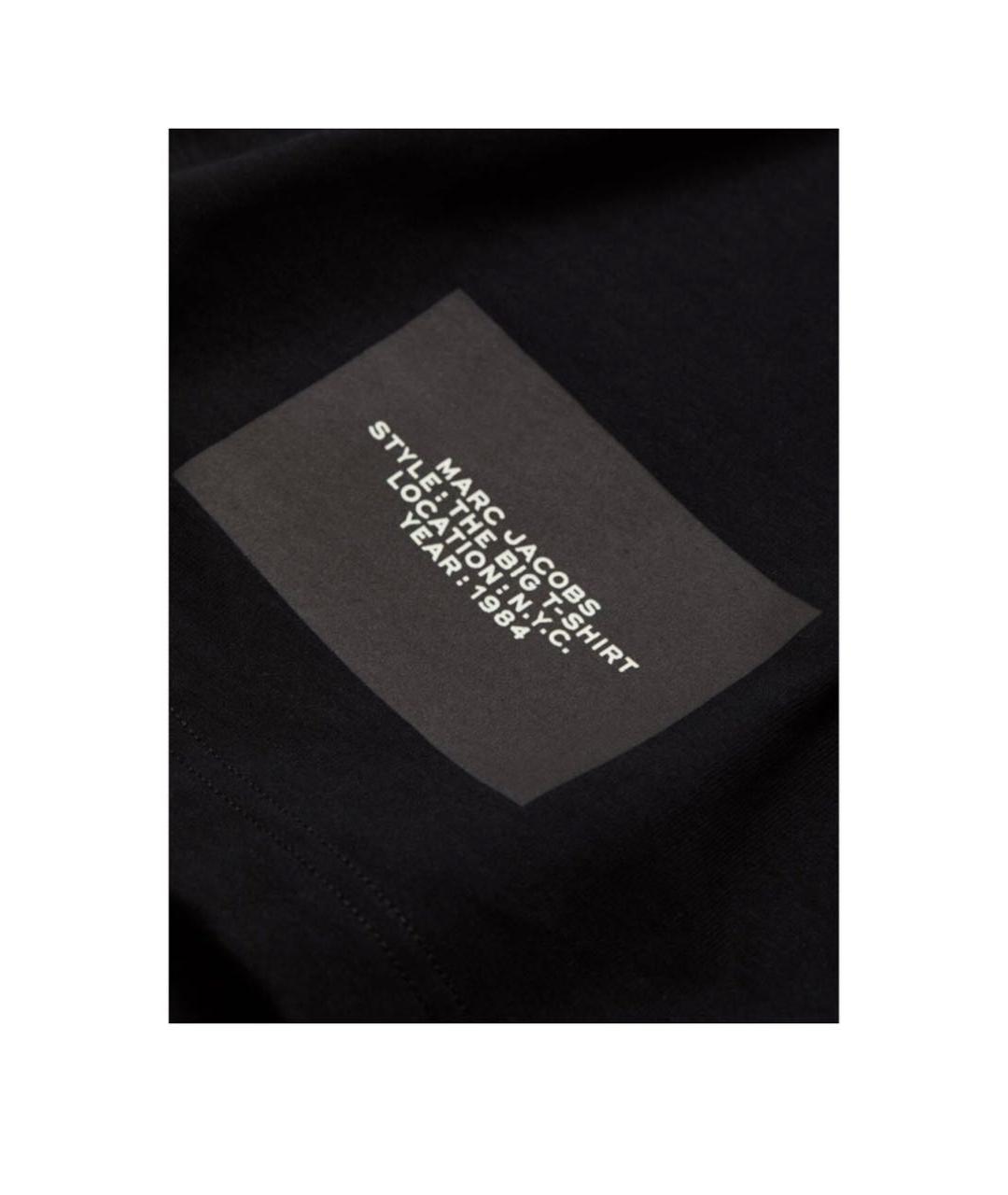 MARC JACOBS Черная хлопковая футболка, фото 4