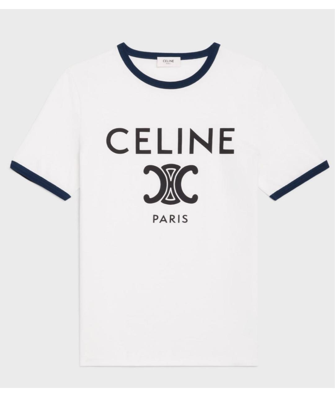 CELINE PRE-OWNED Белая хлопковая футболка, фото 7