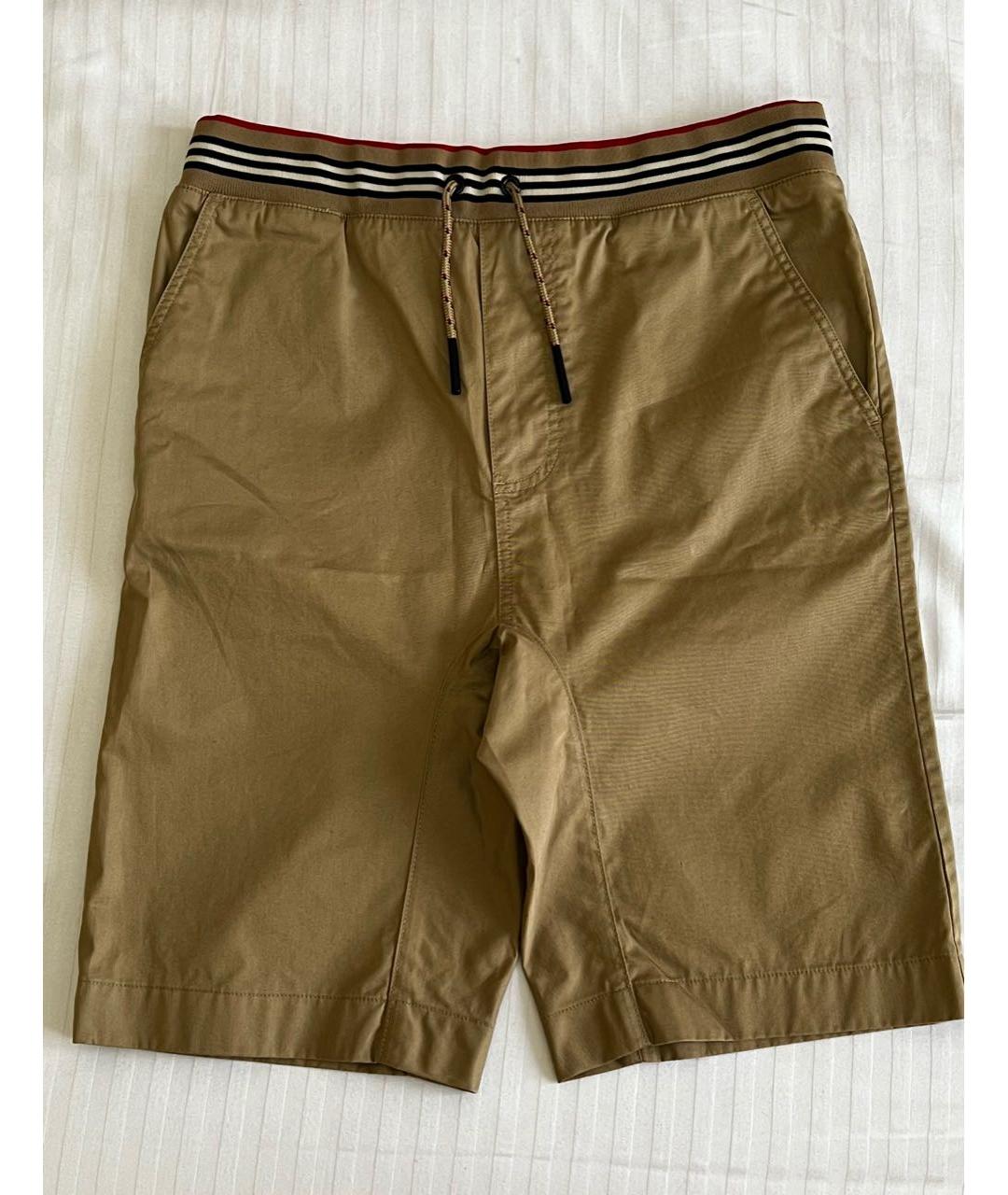 BURBERRY Бежевые хлопковые брюки и шорты, фото 9