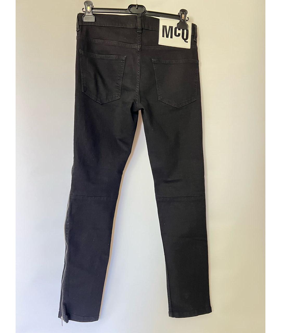 MCQ ALEXANDER MCQUEEN Черные хлопковые джинсы скинни, фото 2
