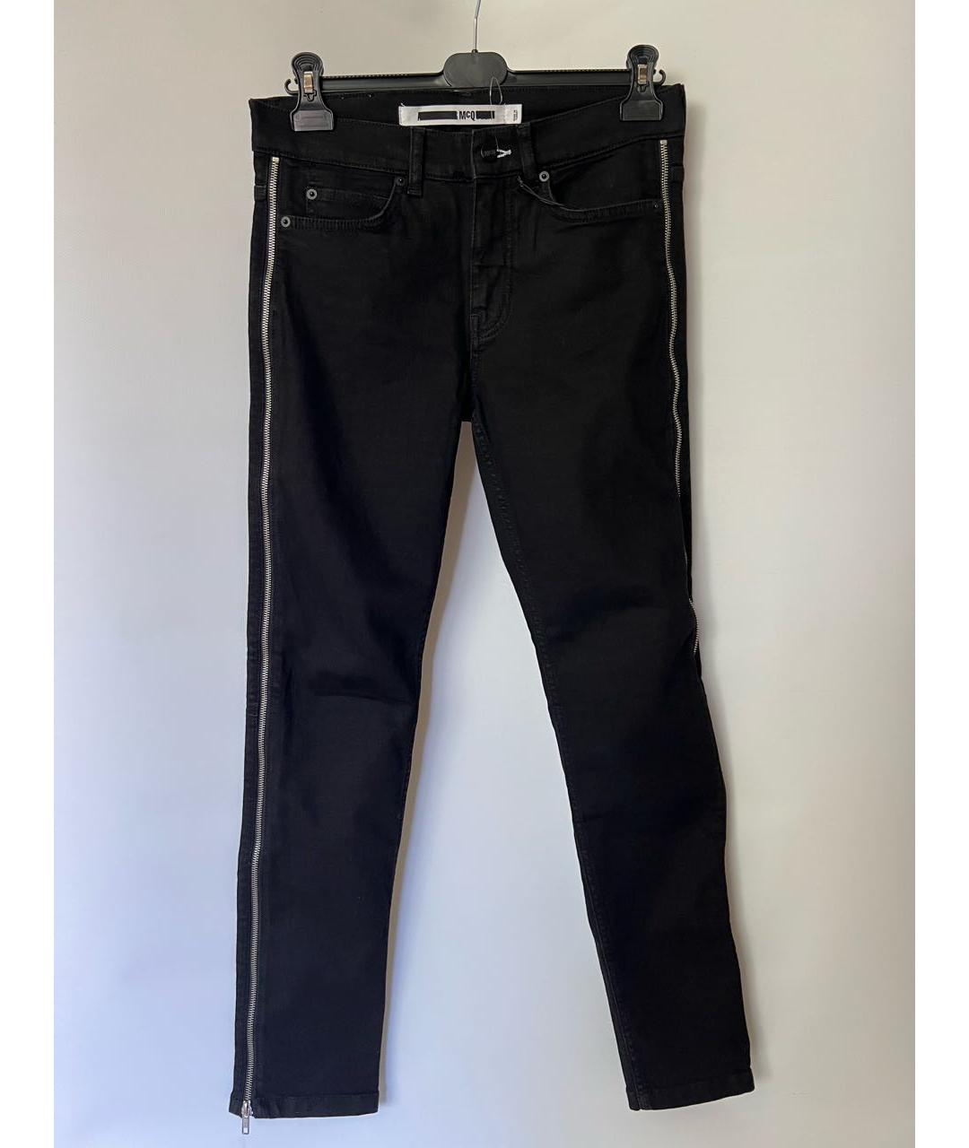 MCQ ALEXANDER MCQUEEN Черные хлопковые джинсы скинни, фото 7