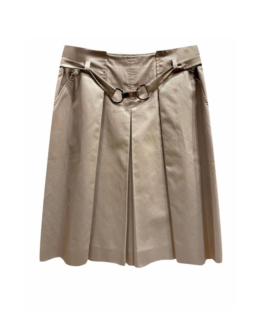 CELINE PRE-OWNED Бежевая хлопковая юбка миди, фото 1