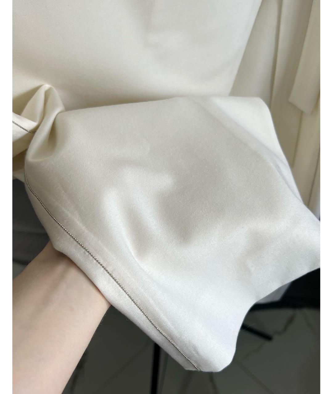 FABIANA FILIPPI Белая шерстяная юбка миди, фото 4