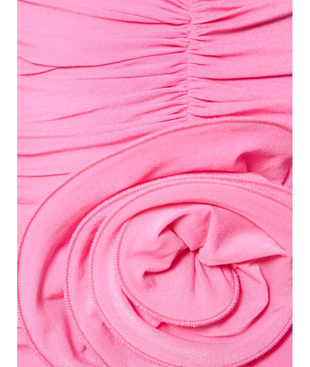 MAGDA BUTRYM Розовое вискозное коктейльное платье, фото 5