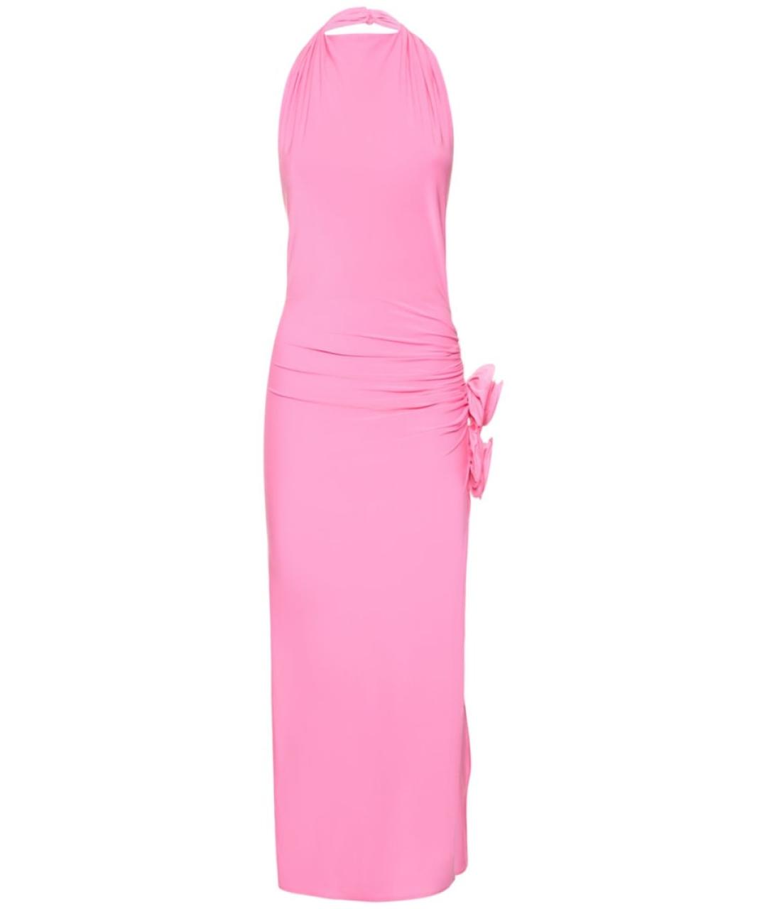 MAGDA BUTRYM Розовое вискозное коктейльное платье, фото 1