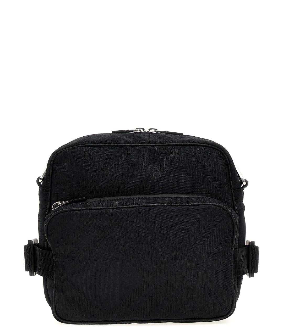 BURBERRY Черная синтетическая сумка на плечо, фото 1
