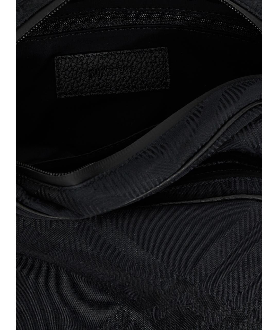 BURBERRY Черная синтетическая сумка на плечо, фото 4