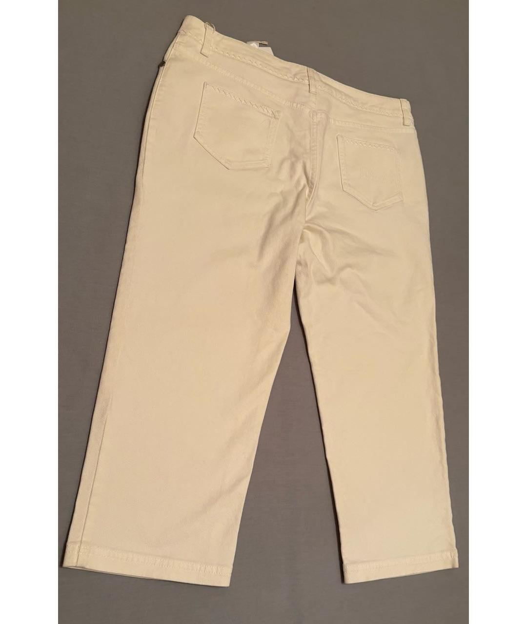 CHRISTIAN DIOR PRE-OWNED Белые хлопко-эластановые джинсы слим, фото 5